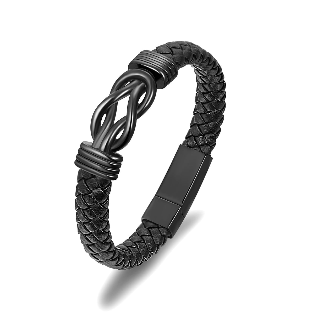 abooxiu Stainless Steel Cremation Bracelet for Ashes, Black, Memorial Jewelry Keepsake Bangle for Men & Women
