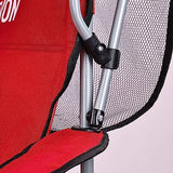 Canopy Chair Folding Camping Recliner Support with Carrying Bag, Burgundy
