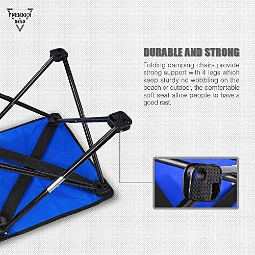 Forbidden Road Camping Stool Portable Footrest for Hiking Fishing Backpacking Beach Travel - Capacity 220lbs (Blue, 14.17 * 11.8 inch)