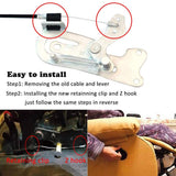 ttmagic Metal Recliner Handle Replacement Parts with Cable, Universal Recliner Sofa Chair Couch Release Lever Pull Handle, Fits Ashley and Major Recliner Brands, Exposed Cable Length 4.9“