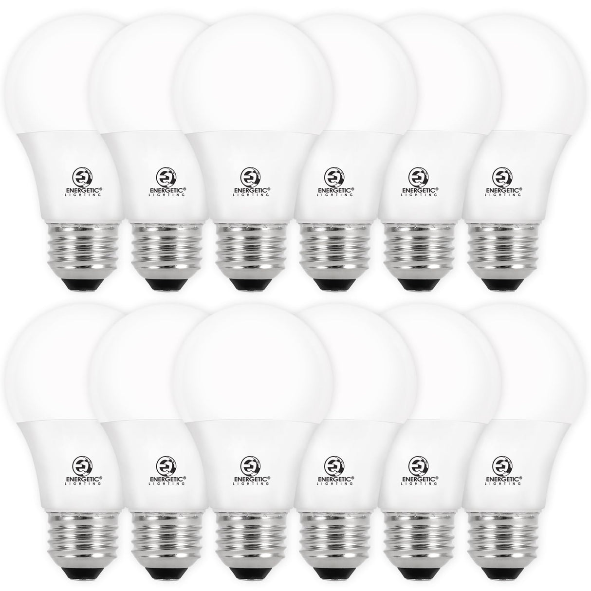 E ENERGETIC LIGHTING Dimmable LED Light Bulbs, 60W Equivalent 5000K Daylight, 8W 800 Lumens, E26 LED Bulb 60 Watt Dimmable, ETL Listed, 12 Packs