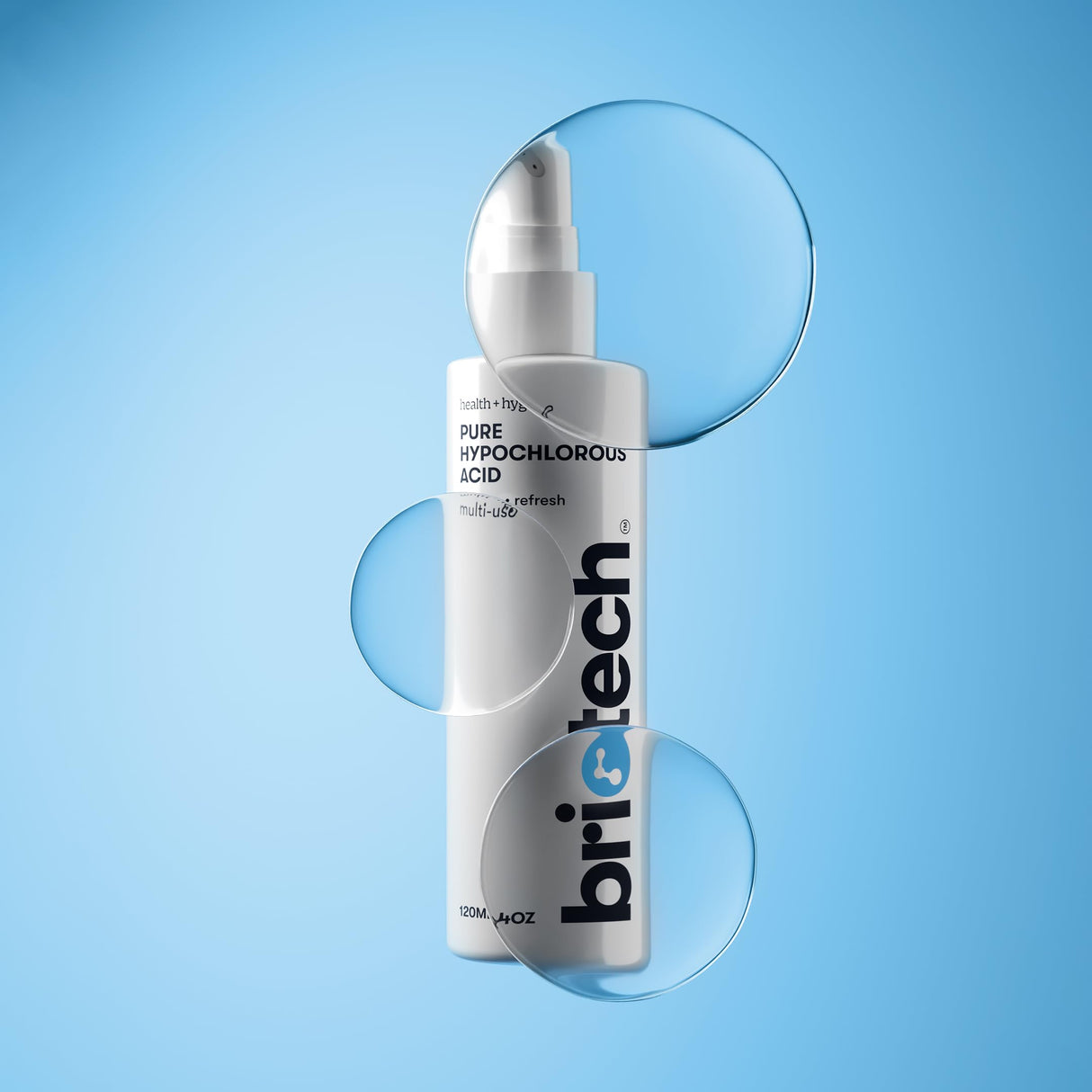 BRIOTECH Pure Hypochlorous Acid Spray and Cleanser, Original Premium HOCl Topical Solution, Multi-Purpose Cleaner, Family Approved & Pet Friendly, 8.5 fl oz