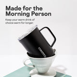 Corkcicle x Rifle Paper Co. Triple Insulated Coffee Mug with Lid & Handle - Keeps Beverages Hot for 3+ Hours - Gift for Mom - Great for Mother's Day or Christmas - 16 oz - Garden Party