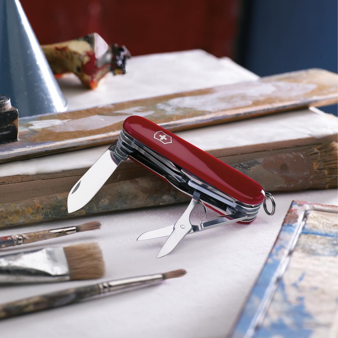 Victorinox Explorer Swiss Army Knife - 16 Function Pocket Tool - Red