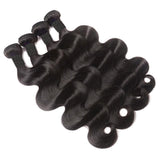 Body Wave Bundles Human Hair 20 22 24 26 Inch 12A Human Hair Bundles 100% Unprocessed Brazilian Human Hair Extensions for Women Natural Black