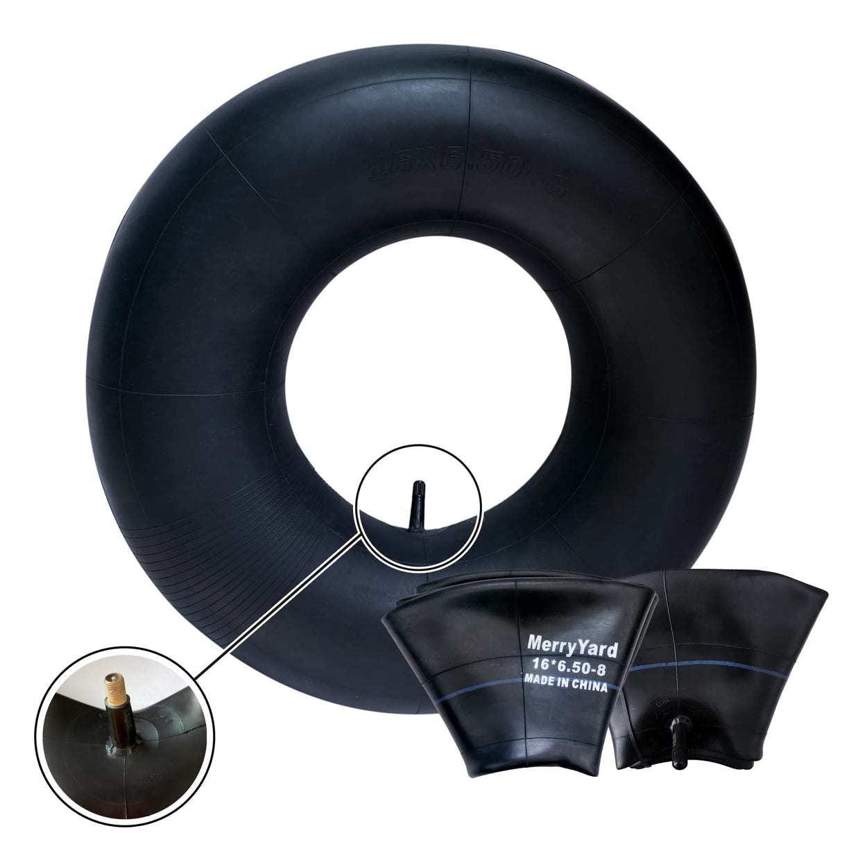 2-Pack of 16x6.50-8 16x650-8 16x7.50-8 16x750-8 BUTYL Rubber Inner Tubes,TR13 Straight Valve Stem,High Air Tightness，for Lawn Mower, Golf Cart,Tractor,Farm Tractor,Wheelbarrow,ATV and More