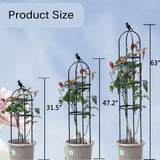 Garden Trellis for Climbing Plants Outdoor, Metal Plant Trellis with PE Coated, Rustproof Plant Support for Flowers Vegetable Vine, Tomato cage for Potted Plants Indoor Outdoor,Lightweight - 2 Pack