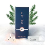 Foton Pearled Candle 18 Oz - Festive Fir Christmas Tree Scented Non Toxic Long Lasting Powder Wax Sand Candles up to 120 Hours - Refillable Pearl Candle Sand with 30 Wicks
