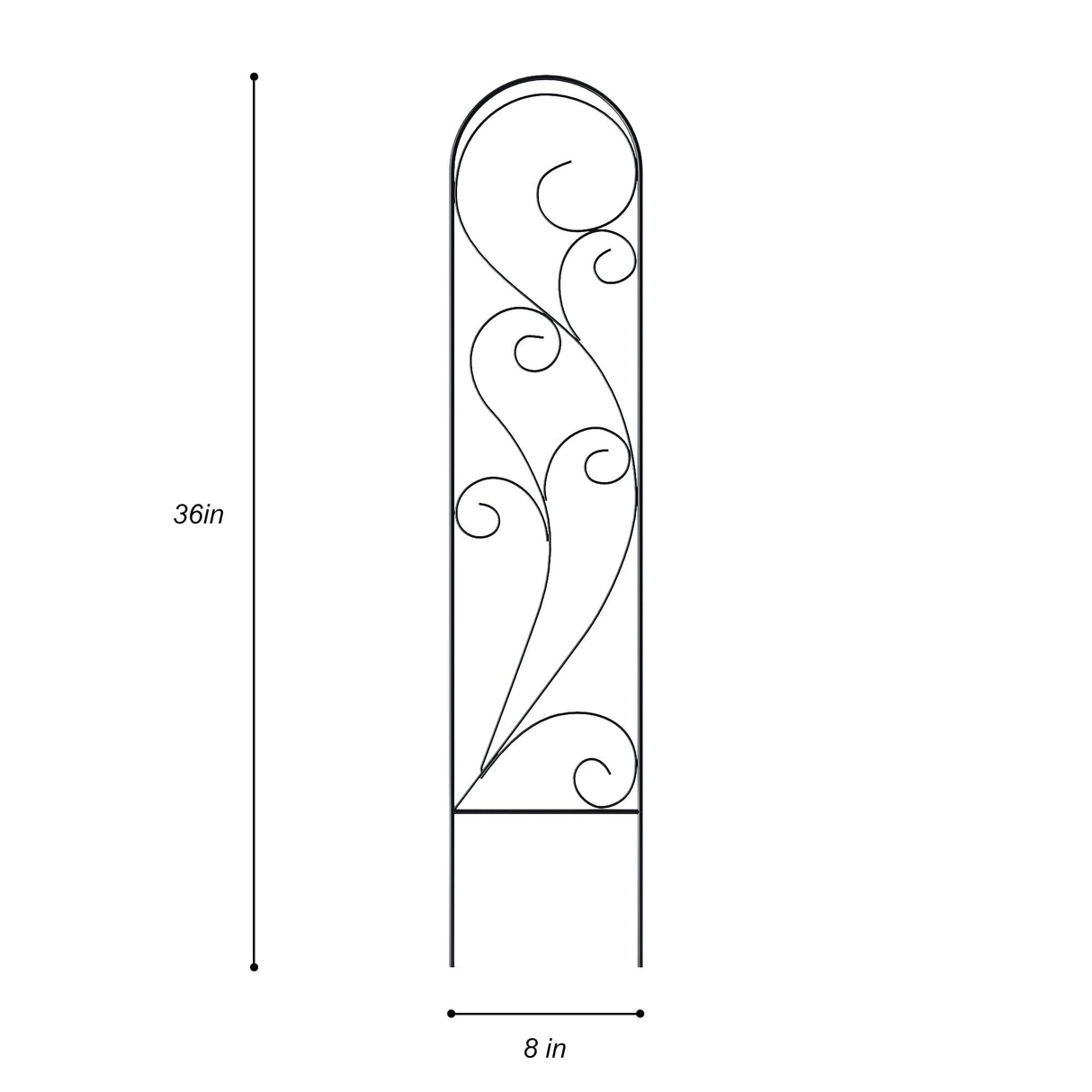 Zhongma 4 Pack 36" Metal Plant Trellis for Potted Plants Climbing,Indoor and Outdoor Fence Plant Support Trellis for Flower and Vagetable