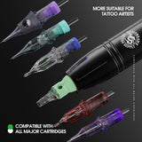 Dragonhawk Wireless Tattoo Kit 2 Batteries Tattoo Gun Kit Beginner Complete Tattoo Machine Pen Kit Pro Coreless Motor