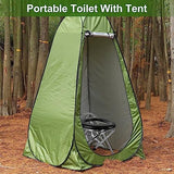 BLIKA Portable Toilet for Camping & Travel - 300LBS Weight Capacity, Folding Toilet with Removable Plastic Ring and Bags