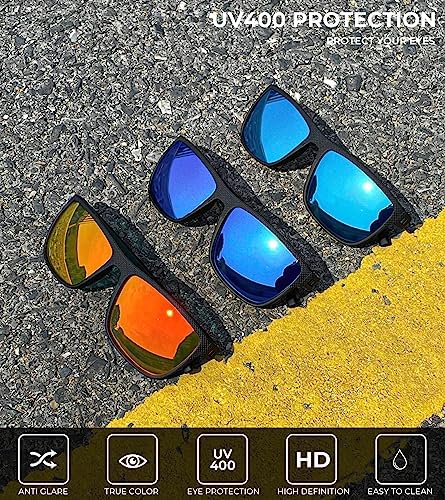 KALIYADI Polarized Sunglasses for Men, Lightweight Sun Glasses with UV Protection for Driving Fishing Golf
