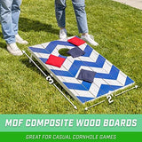 GoSports Portable Cornhole Sets, 8 Styles – Choose 4 x 2 ft or 3 x 2 ft - Boards Include 8 Bean Bags, Travel Case, and Game Rules