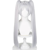 Frieren Cosplay Wig for Sousou no Frierenn, Long Silver White Wigs Ponytails + Wig Cap for Frieren Beyond Journey's End Halloween Christmas Costume Party