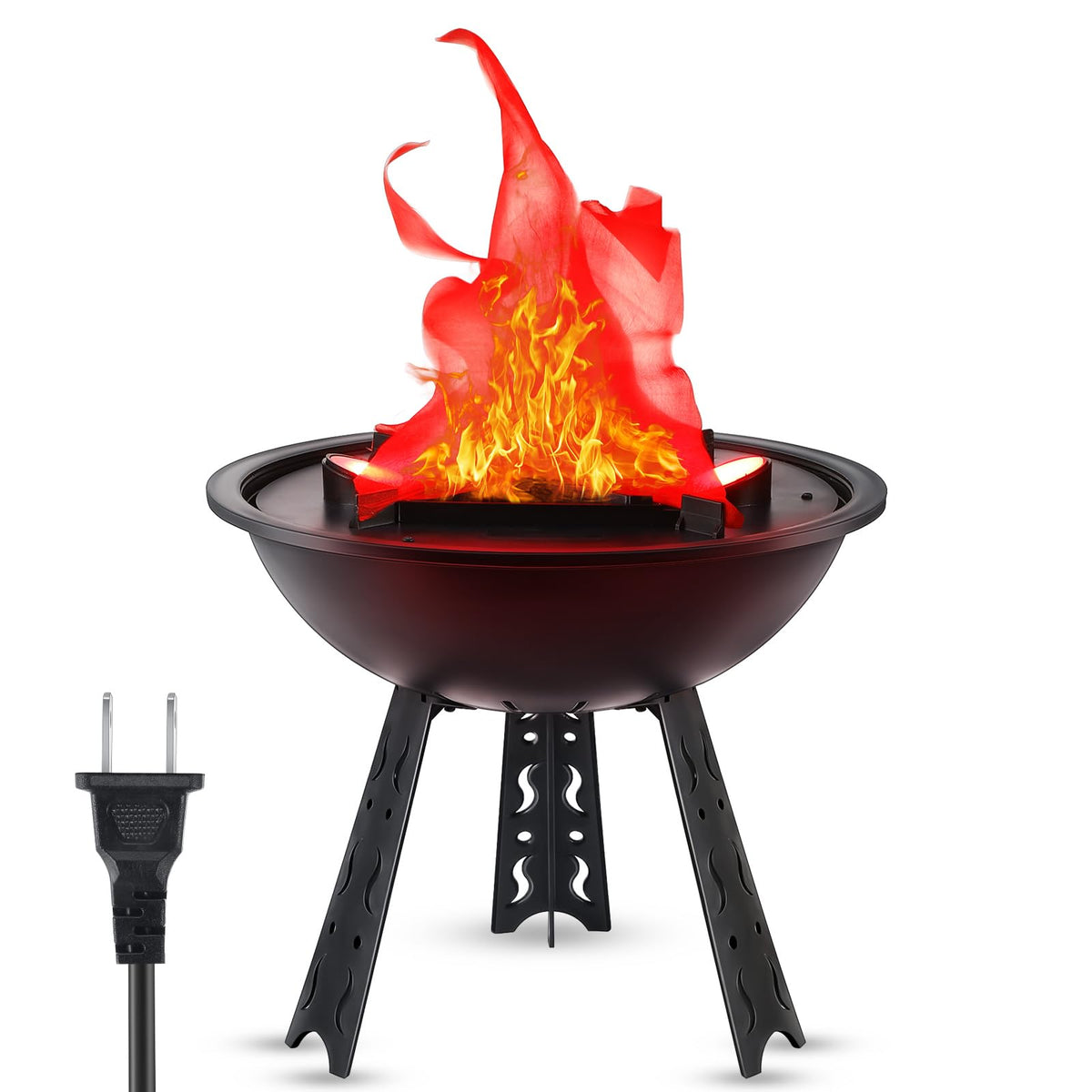 Mystarry 3D LED Fake Fire Flames Effect Light, 110V Electric Fake Camp ...