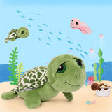 Karister 6Pcs Turtle Stuffed Animals with Three Babies Inside Shell,14" Sea Turtle Plush Pillow Toy with Two Eggs, Stuffed Tortoise for Kids, Ocean Plush for Birthday Christmas or Baby Shower