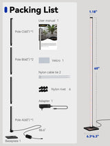 GLOWRIUM Grow Lights for Indoor Plants, 36W Vertical Plant Grow Lights with Auto-Timer, Full Spectrum LED Standing Plant Grow Light, 3 Light Modes, 6-Level Dimmable (60in)