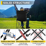 Joyfair Portable Camping Chair, Outdoor Lawn Folding Chairs for Adults, Heavy Duty Large Foldable Chairs for Beach, Fishing, Tailgating Outdoor Sport, 2 Cup Holders & Carry Bag