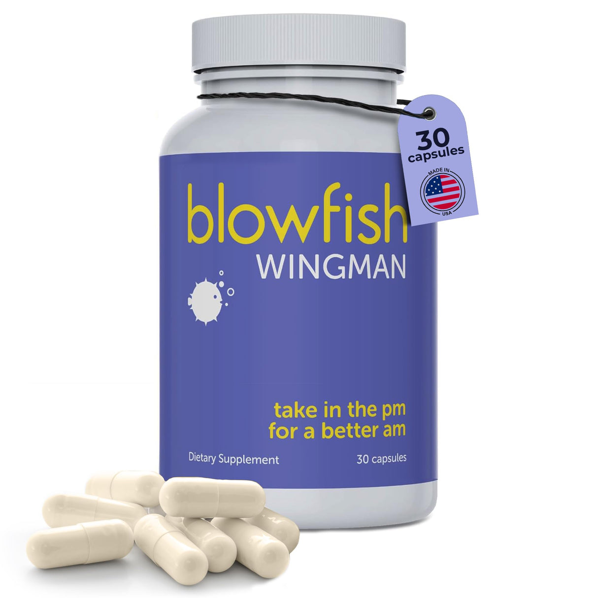 Blowfish Wingman | Feel Better After Drinking with DHM, L-Cysteine, & Electrolytes | Pre-Alcohol Liver Support & Hydration