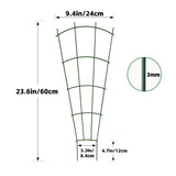 Thealyn 24" Metal Plant Trellis, Climbing Plant Support, 4 Pack (Green)
