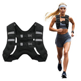 Poudee Weighted Vest, 8LB Weight Vest for Men Women, Body Weight Vests Adjustable with Reflective Stripe for Strength Training, Running, Training Workout, Jogging, Walking - 8LB