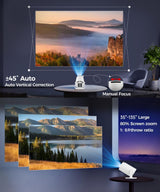 Magcubic Mini Projector with WiFi and Bluetooth, 4K Support Smart Portable Projector, Small Proyector with 200ANSl & AutoKeystone, 180° Rotation HY300Pro Video Proyector for Bedroom, Movie, Outdoor