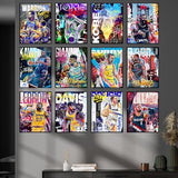 BigWig Prints Basketball Posters - Nba Posters, Basketball Room Decor, Nba Room Decor, Steph Curry, Kobe Bryant Wall Art, Kevin Durant, Lebron Wall Art, Warriors, Lakers - Unframed Set of 12 (8x10)