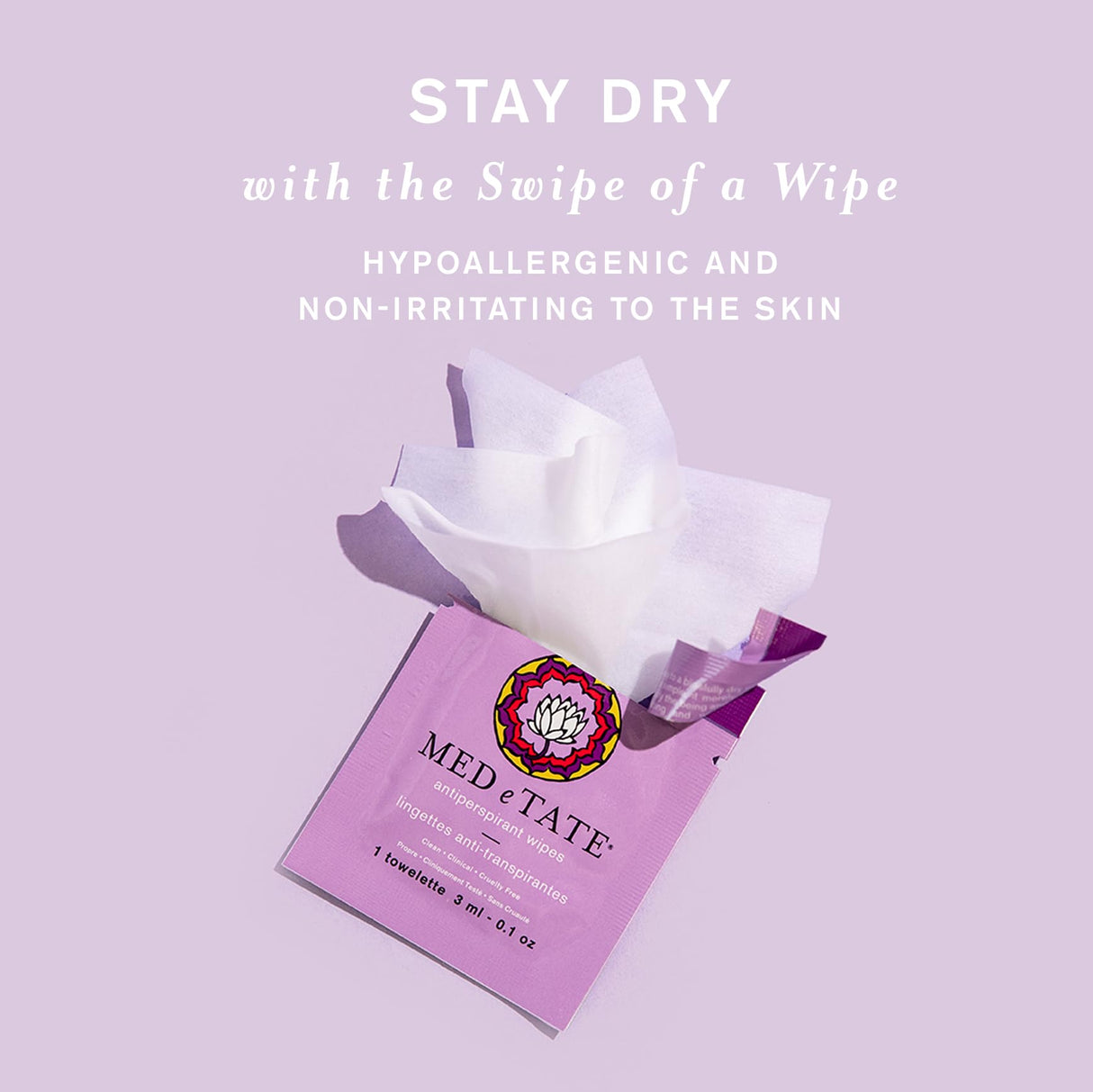 DERMAdoctor Antiperspirant Wipes, Dermatologist Formulated Hyperhidrosis Treatment for Body, Hands and Feet Anti Sweat Wipes, Hypoallergenic Deodorant, Individually Wrapped - 30 Count