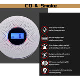Exhaust Alarm with Visual LCD Display Double Transducer Detection Structure Loud 85dB Alarm for Indoor Observing Carbon Carbonmonoxide Exhaust Transducer Combination
