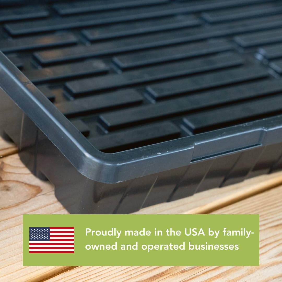 Bootstrap Farmer 1020 Trays (10-Pack), Heavy Duty No-Hole Flats for Microgreens, Fodder & Seedling Propagation - 1.8mm Thick Reusable Plastic