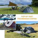 6 Person Easy Pop Up Tents for Camping - AYAMAYA Double Layer Waterproof Instant Tent with Vestibule & Porch, Large Size Family Tent Automatic Setup for 4-6 People Camping Hiking (Poles Included)