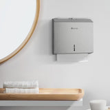 Paper Towel Holder Dispenser Wall Mount, SUS304 Stainless Steel Paper Towel Dispenser, Toilet Paper Napkin Holder, C Fold Multifold Trifold Paper Towel Dispenser, Hand Towel Dispenser for Commercial