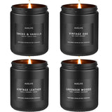 Auelife Candles for Men Gift Set, 4 Pack Soy Wax, Masculine