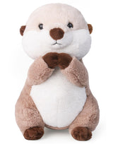 Riuhot Cute Otter Stuffed Animals Soft Sea Otter Plushie Toy 15.7" Christmas Birthday Party Plush Gift for Kids Children Girls Boys