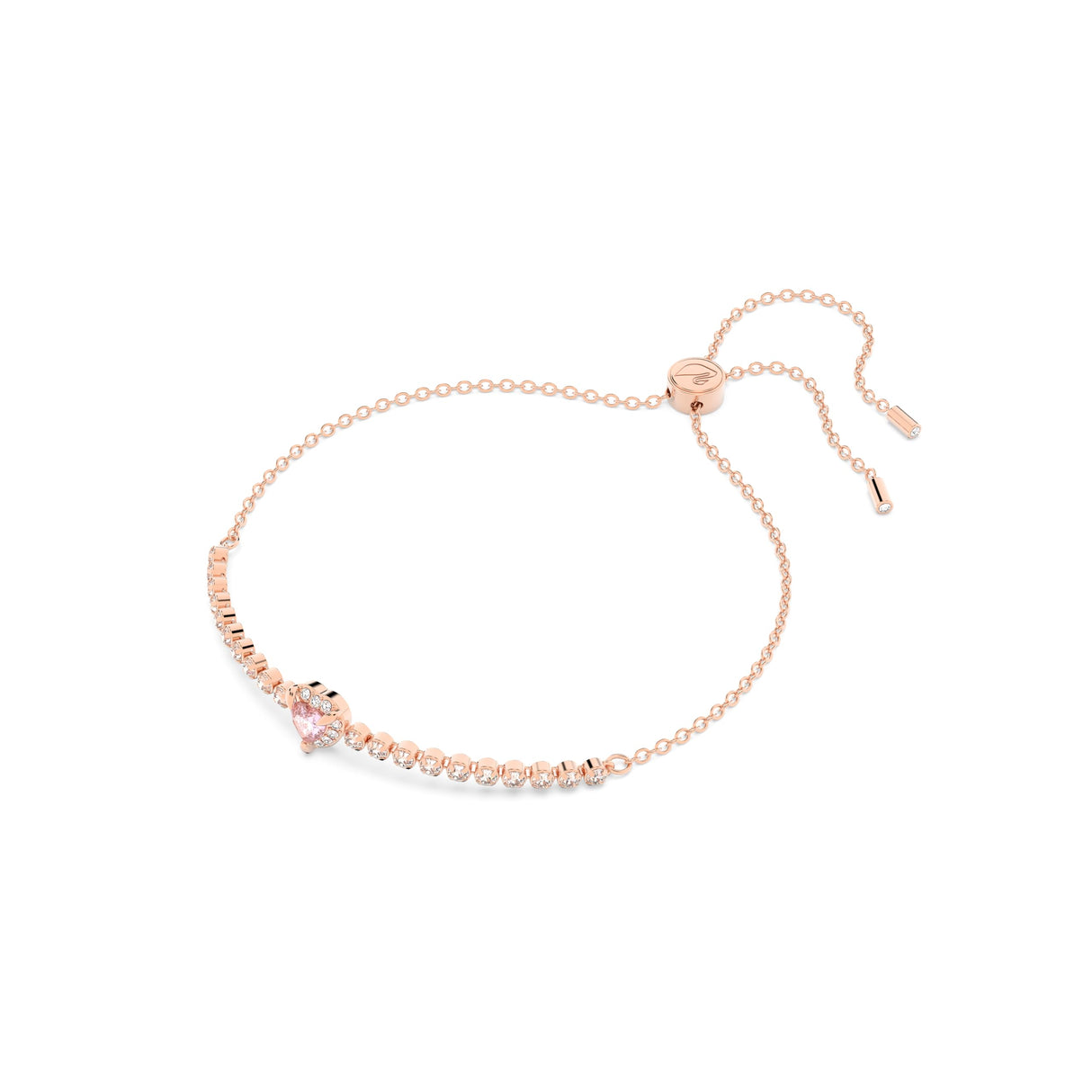 Swarovski One bracelet, Heart, Pink, Rose gold-tone finish