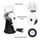 Cambom Rotary Cheese Grater Hand Crank Cheese Shredder, Black