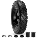Pontuss Upgraded 16" Flat Free Wheelbarrow Wheels and Tires
