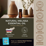 Gya Labs Melissa Essential Oil for Candle Making Scents - 0.34 Fl Oz - Natural Melissa Oil