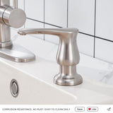 GAGALIFE Kitchen Sink Soap Dispenser Brushed Nickel, Under Sink Soap Dispenser with 40" Silicone Extension Tube, Say Goodbye to Frequent Refills