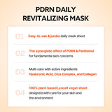 COSNORI PDRN Daily Revitalizing Mask - Skin Strengthening with PDRN, Firming & Soothing, 100% Plant-Based Sheet Mask, 30 Sheets, 11.83 fl.oz