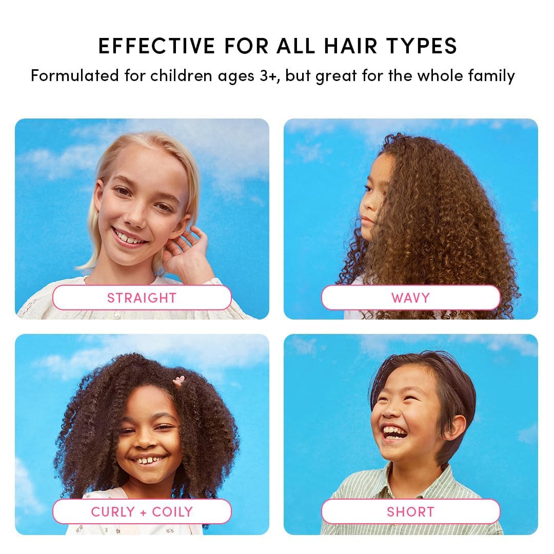 Evereden Kids Complete Haircare Set: Hair Detangling Shampoo, Conditioner & Spray for Children Ages 3+ & Pain-Free Hair Brush, Plant Protein Peptides & Argan Oil, Vegan, Free from Sulfate and Paraben