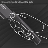 Brewin Knife Set, 8PC Kitchen Knife Set with Universal Block and Scissors