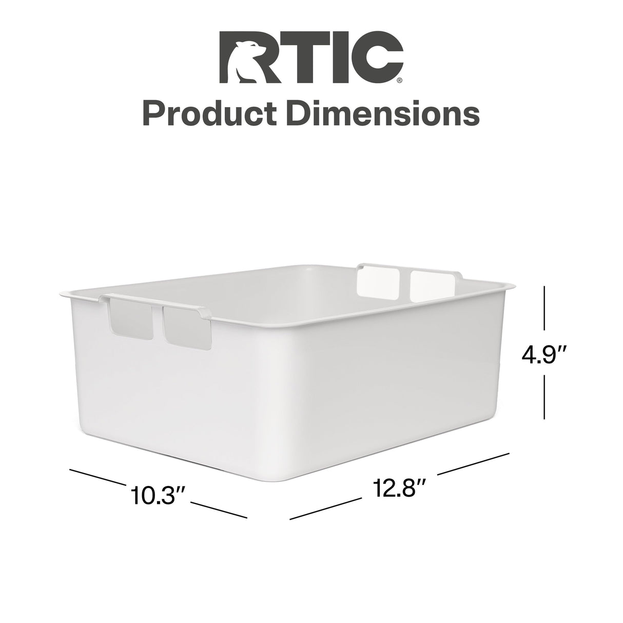 RTIC 52 & 72 QT Ultra-Light Cooler Dry Goods Basket Tray Insert Accessories Perfect for Organization, White