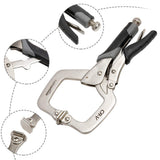 Amazon Basics Adjustable Metal Face Clamps for Woodworking, Welding, or Repairs, 3-inch Jaw Reach, 2-Pack, Black/Silver