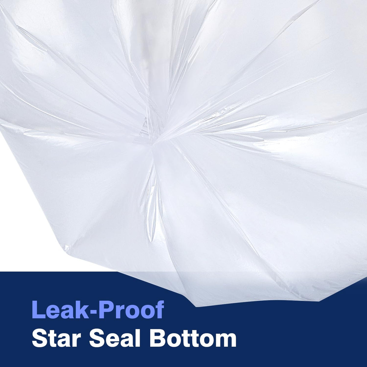 Plastiguide 20-30 Gallon Trash Can Liners, 500 Count High Density Garbage Bags, 30'' x 37'', Clear, for Outdoor, Bathroom, Office, Recycling, Janitoria, Commercial and Industrial Use