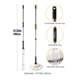 Eyliden Twist Mop, 2 Reusable Microfiber Heads, No Touch Dirt, Easy Wring