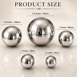 Gazing Ball Garden Mirror Outdoor, Outside Decorative Globe Silver 5Pcs Mix