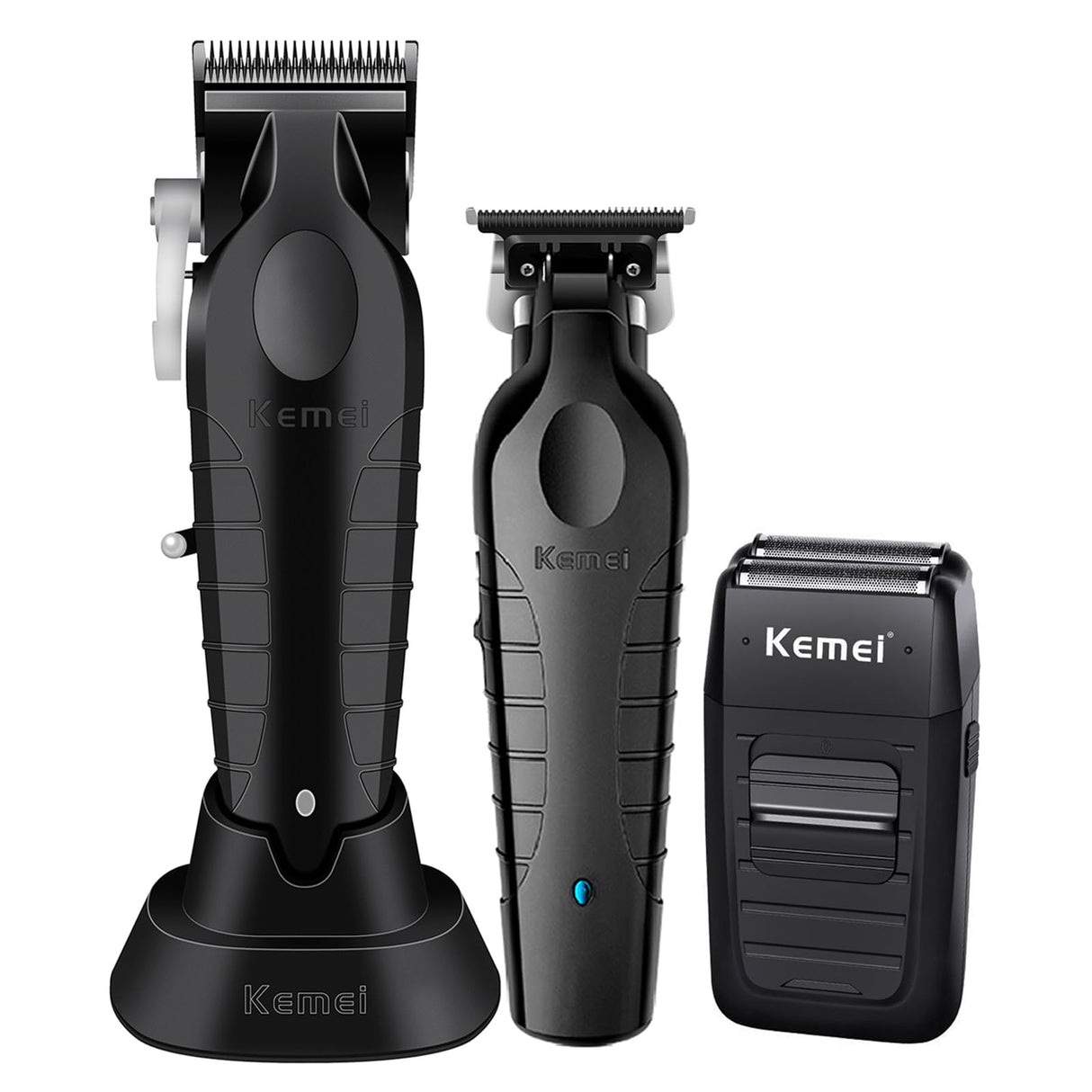 KEMEI Professional Hair Clipper, Hair Trimmer, Beard Shaver Set for Men, Electric Cordless Barber Clipper Beard Trimmer, Rechargeable Fade Clipper Haircutting Kit, KM-2299, KM-2296, KM-1102