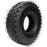 FVRITO Set of Two 4.10/3.50-4 4.10-4 410-4 Tire and Inner Tube with Bent Valve Stem Replacement for Lawn Mower Hand Truck Wheelbarrow Trailers Dollies Wagon Snowblower Compressor Generator Go kart