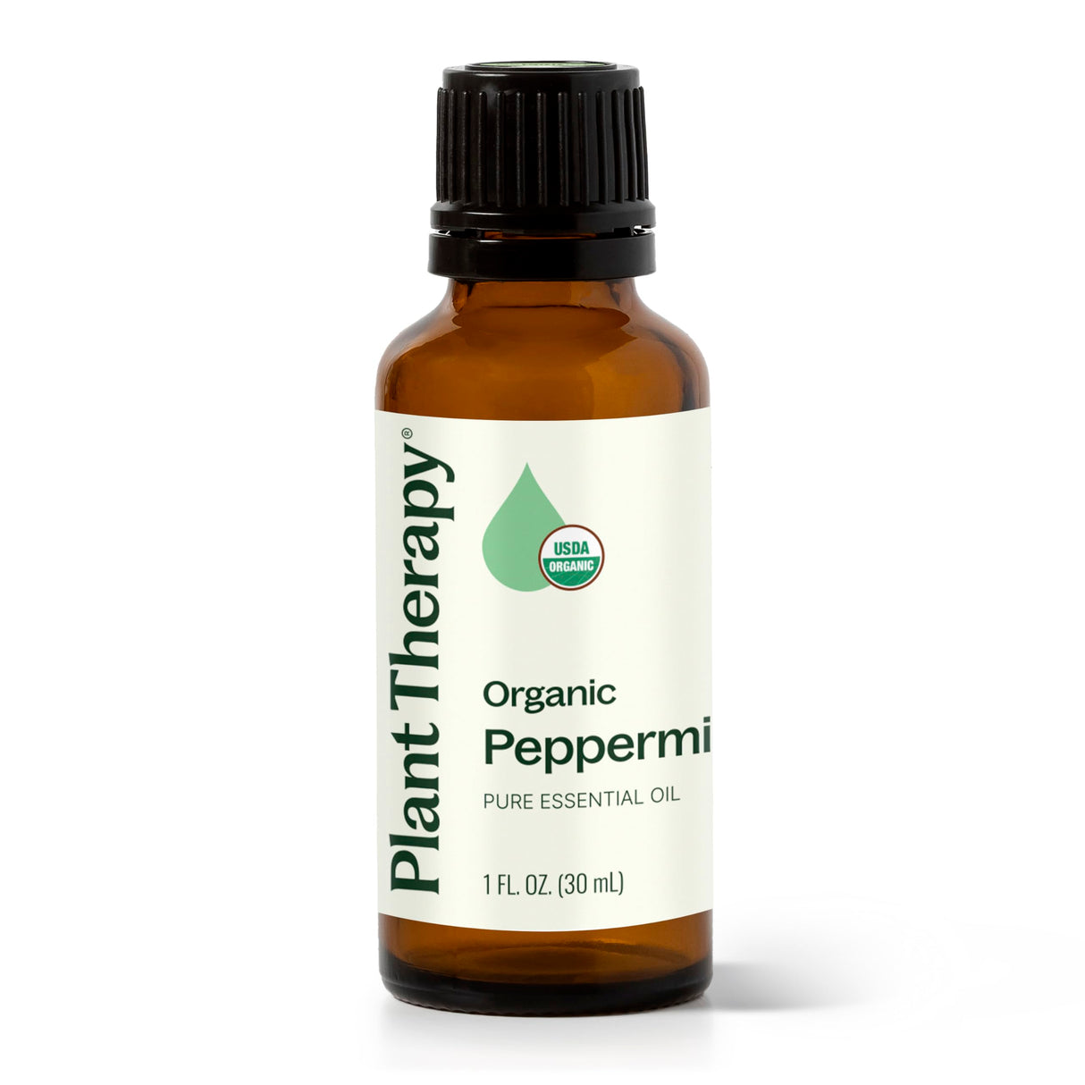 Plant Therapy Organic Peppermint Essential Oil 100% Pure, USDA Certified Organic, Undiluted, Natural Aromatherapy, for Diffusion, Skin, Hair, Therapeutic Grade 30 mL (1 oz)